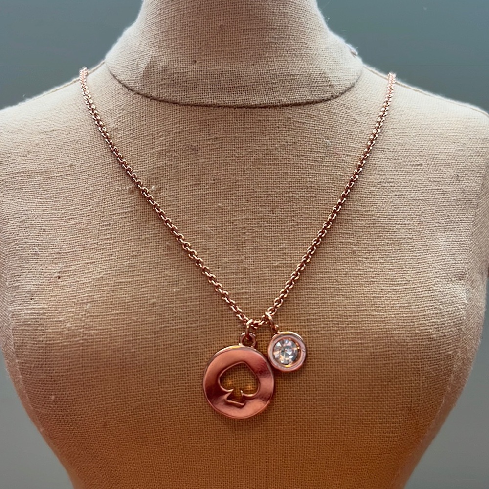 Kate Spade Rose Gold Logo Necklace